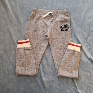 Girl's Roots Kids sweat pants gray  Size 12  Excellent cond.